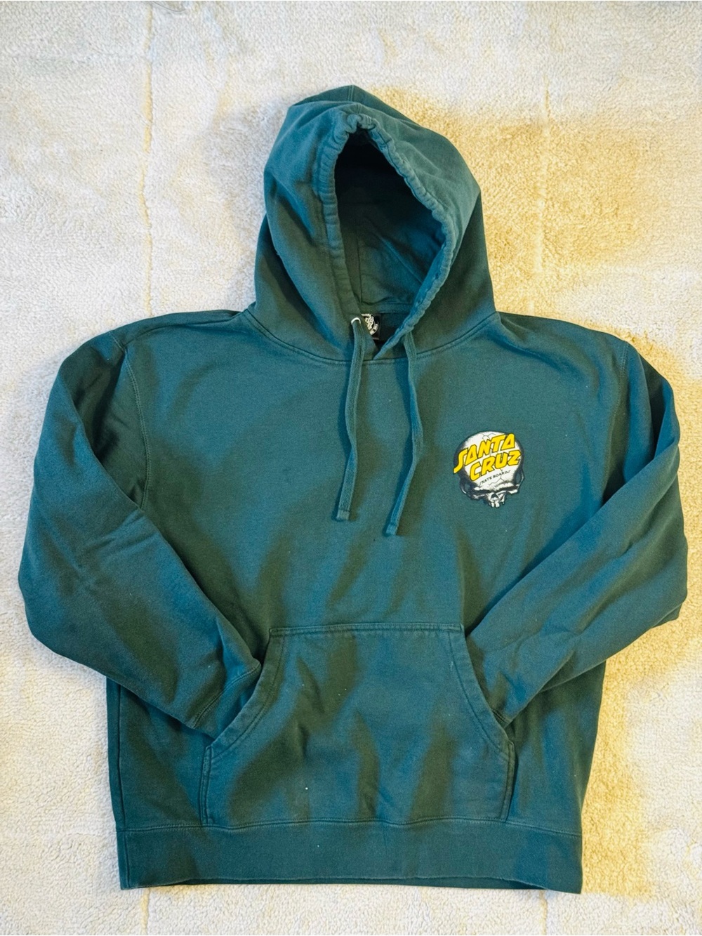 Santa Cruz Green Hoodie with graphic on Back Graphic Hoodie